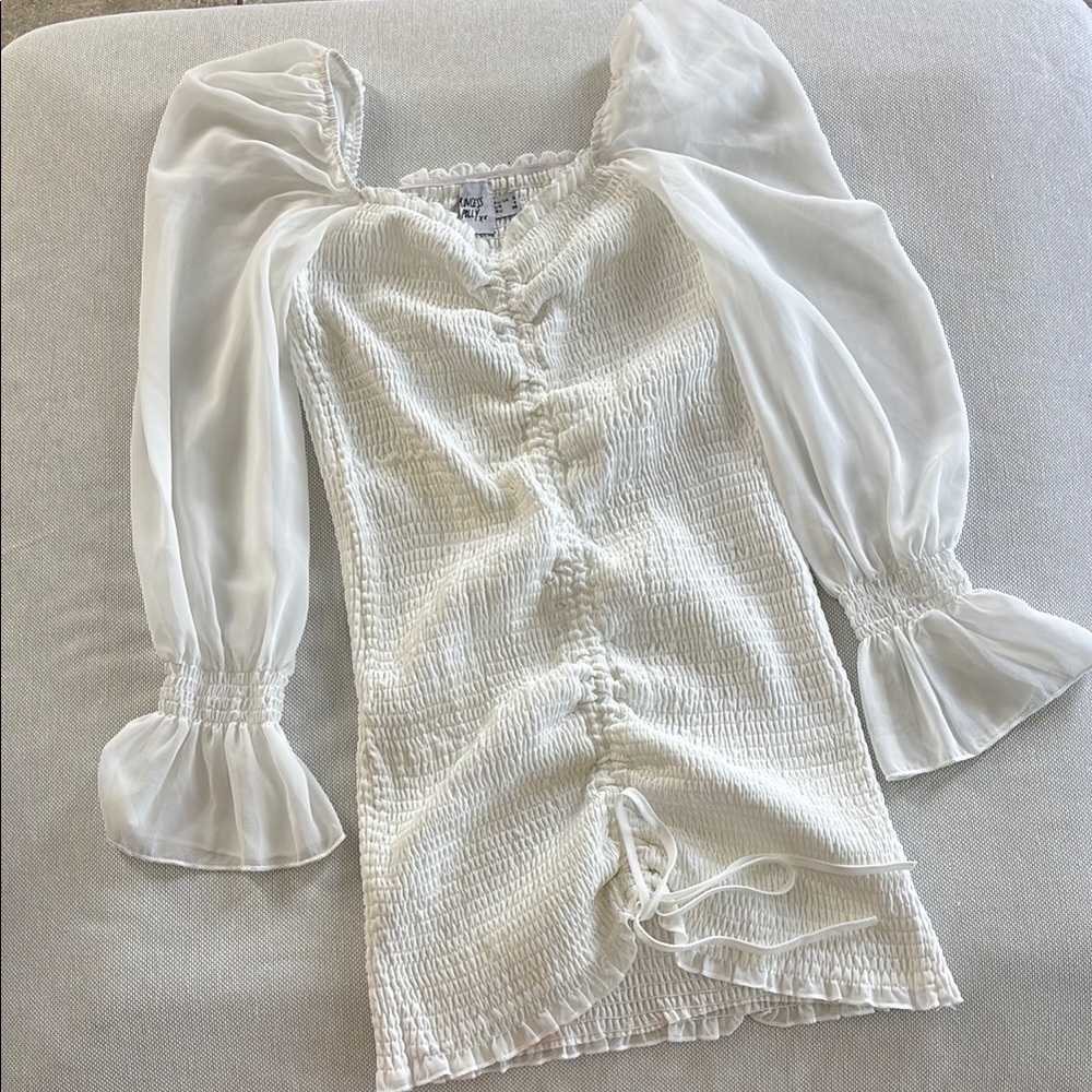 Princess Polly White Ruched Dress